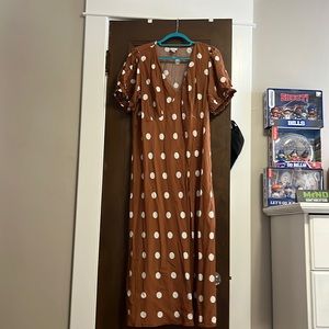 Polka dot midi dress
